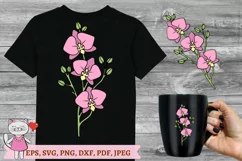 Orchid Flower SVG cut file, orchid silhouette, for cricut Product Image 4