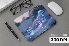 Winter Wonderland Snowflake PNG, Icy Tree Mouse Pad Design Product Image 1