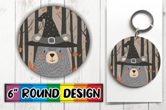 Halloween Boho Animal Round Design Autumn Keychain Product Image 1