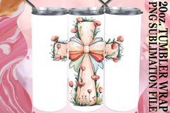 ENCHANTING JOY 20oz TUMBLER WRAP, Flower Cross Product Image 1