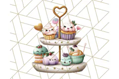 Princess Tea Party PNG Clipart with Teacups & Fancy Treats Product Image 3
