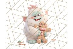 Kawaii Christmas Yeti PNG Clipart, Cute Bigfoot Holiday Art Product Image 3