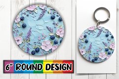 Blooming Fruit Keychain Round Design Product Image 1
