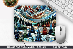 Christmas Tree Mouse Pad Sublimation,Christmas Mouse Pad PNG Product Image 1