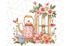 Cottagecore Kitchen Clipart, Vintage Country Floral Kitchen Product Image 3