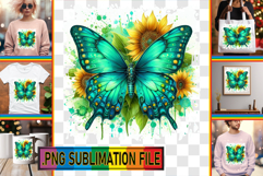 Dazzling TSHIRT Designs PNG, Butterfly Product Image 1