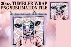 PLAYFUL SPIRITS 20oz TUMBLER WRAP, Cute Cow Product Image 1