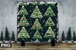 Christmas Tree Square Sublimation Slate Design Product Image 1