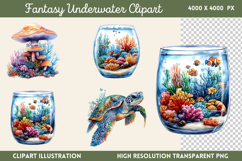 Fantasy Underwater Sublimation PNG Product Image 1