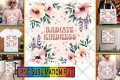 LUMINOUS Tote Bag Sublimation Ideas, Flower Quote Product Image 1