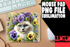 Cozy MOUSE MAT Inspirational Sublimation, Cute Cat Product Image 1