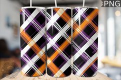 Halloween Plaid Pattern Tumbler Wrap - High Quality 300 Dpi Product Image 1
