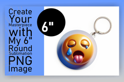 Dynamic Round Design for Keychains , 3D Emoji Product Image 1