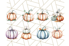 Fall Pumpkin Clipart PNG, Autumn Pumpkins, Jewel Tones Png Product Image 7
