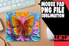 Vibrant Spring Butterfly Sublimation Pad - 3D Design Product Image 1