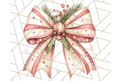 Muted Cozy Christmas Bows PNG Clipart, Winter Holiday Png Product Image 3