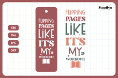 Bookmark Saying SVG | Funny Book Lovers - It&#039;s My Workout Product Image 3