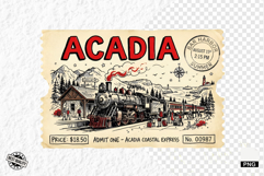 Old Train Travel PNG illustrations Product Image 1
