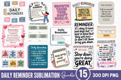Daily Reminder Sublimation Bundle PNG Product Image 1