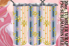 Gentle Thoughts 20oz tumbler wrap, Gold Flower Product Image 1