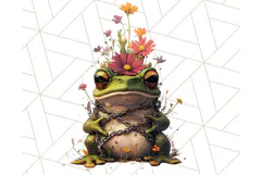 Floral Punk Frogs PNG - Neon Reble Grunge Amphibians Clipart Product Image 3