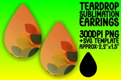 Eye-Catching Gradient Teardrop Earrings for Sublimation Art Product Image 1