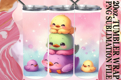 Happy hearts 20oz tumbler wrap, Cute Animals Product Image 1