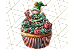 Christmas Cupcake PNG Clipart, Cute Food PNG, Holiday Treat Product Image 3