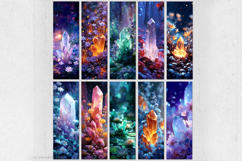 Crystals &amp; Flowers Printable bookmarks, bookmark sublimation Product Image 4