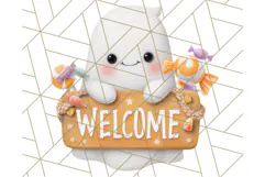 Halloween Neighborhood Clipart PNG for Trick or Treat Product Image 3