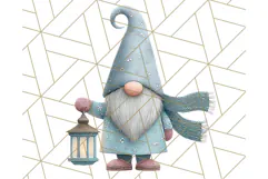 Cozy Winter Gnome Clipart PNG, Christmas Gnome Clip Art Product Image 3