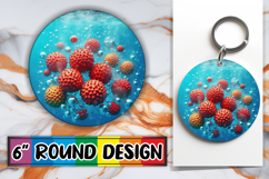Playful Car Coasters Sublimation PNG, 3D Fruits Product Image 1