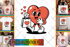 Joyful TOTE BAG Gift Ideas PNG, Valenines Heart Product Image 1