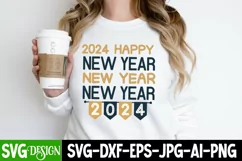2024 Happy New Year SVG Cut File,2024 Happy New Year PNG Product Image 2