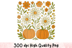 Fall Pumpkin Clipart Sublimation PNG | Fall Season Png Product Image 1