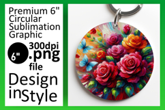 Playful Circle Design Coaster PNG , Flowers Product Image 1