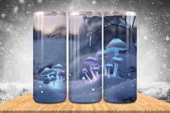 Winter Wonderland Snowflake PNG, Icy Tree 20oz Tumbler wrap Product Image 1