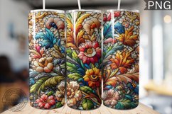 Embroidered Flowers Tumbler Wrap - High Quality 300 Dpi Product Image 1