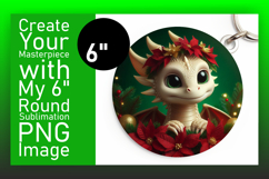 Sophisticated Round Design for Sublimation , Dragon Product Image 1