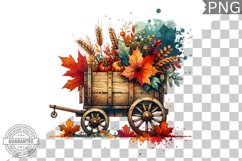 Fall Wagon Garden Sublimation - Fall Clipart PNG Design Product Image 1