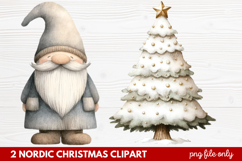 2 Nordic Christmas Clipart | Scandinavian Holiday PNG Product Image 1