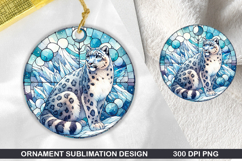 Cute Animals Round Stained Glass PNG Bundle, 30 Designs Product Image 9