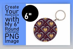 Trendy Keychain Round Design Artwork , Heart Product Image 1