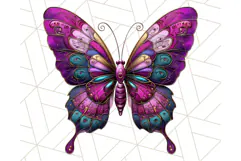 Metallic Butterfly Clipart PNG Clipart, Vibrant Butterfly Product Image 3