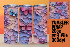 Dynamic 20oz Tumbler Design , 3D Flower Product Image 1