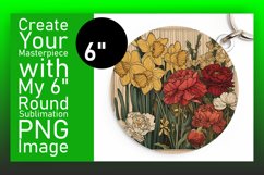 Classic Floral Sublimation Circle &amp; Coaster Series Product Image 1