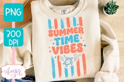 Summer time vibes T-shirt sublimation design Product Image 2