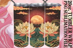 Vintage Floral Tumbler Wrap - Retro BloFloral Delight Sublim Product Image 1