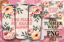 Timeless journeys 20oz tumbler wrap, Flower Quote Product Image 1