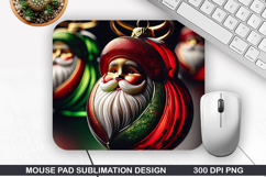 Santa Mouse Pad Sublimation, Christmas Mouse Pad PNG Design Product Image 1